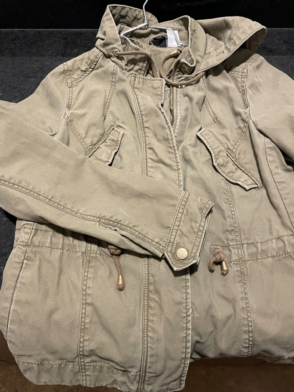 H & M Divided Olive Green Utility Anorak Jacket